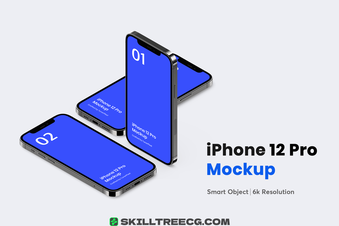 iPhone 12 Pro Isometric Mockup 11.0（667815）-技能树